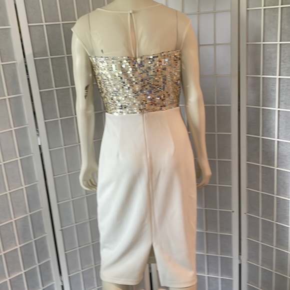 Wedding Ready Cream & Sequin Dress Sz 6 - Picture 3 of 7
